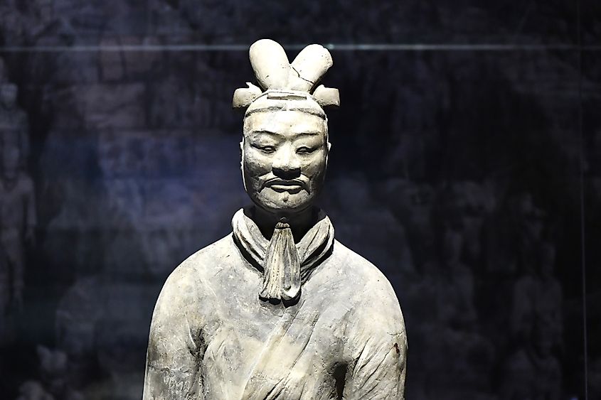 A sculpture of Qin Shi Huang from a 2019 exhibition in Thailand.