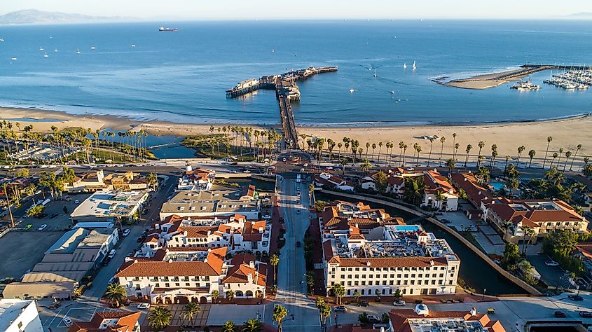 Aerial view of Santa Barbara, California