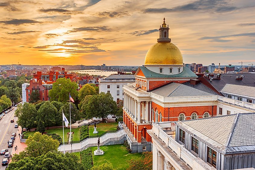 The State House in Boston, Massachusetts.