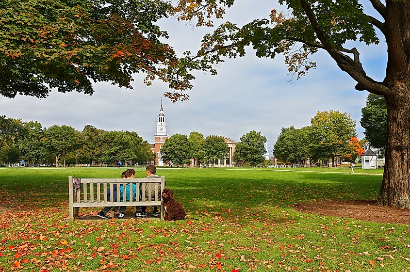 Dartmouth College campus in the town of Hanover, New Hampshire.