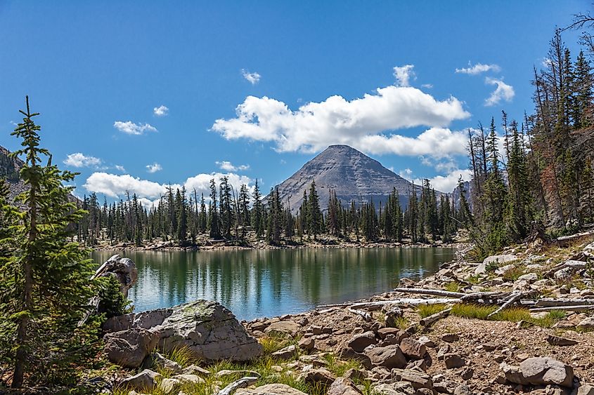 Kamas Lake along the Mirror Lake Scenic Byway in Utah.