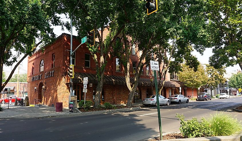 Historic downtown street in Lewiston, Idaho.