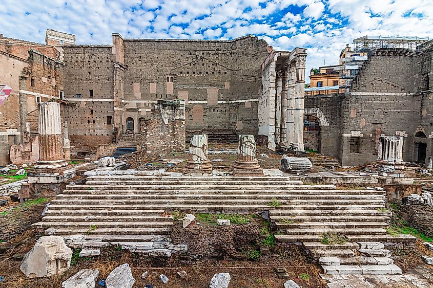 Forum of Augustus with ruins Temple of Mars Ultor in Rome, Italy (Credit: Torruzzlo via Shutterstock)