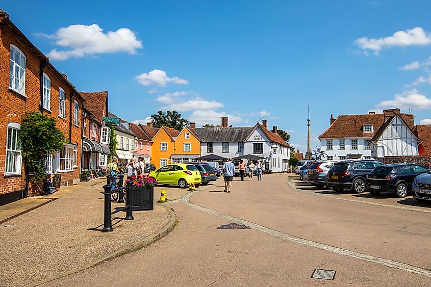 The Market Square in Lavenham, Suffolk, England