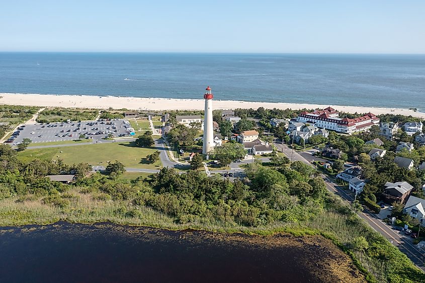 View of Cape May Point State Park along the Bayshore Heritage Scenic Byway in New Jersey.