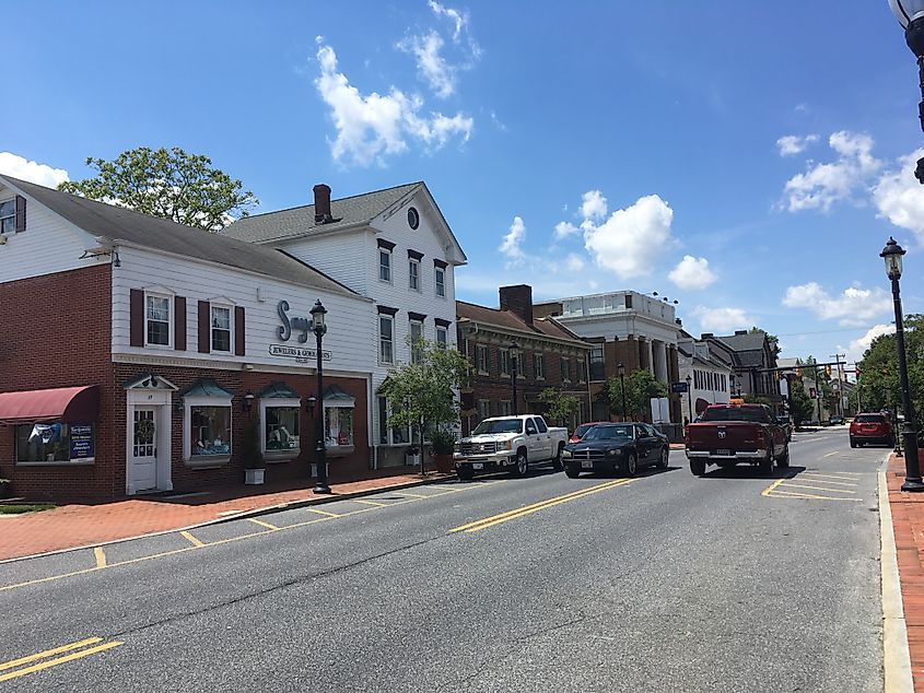 View of South Main Street in Smyrna, Delaware.