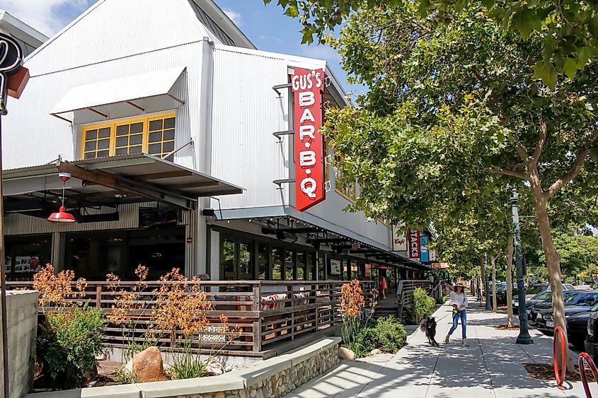 A barbecue restaurant in Claremont, California