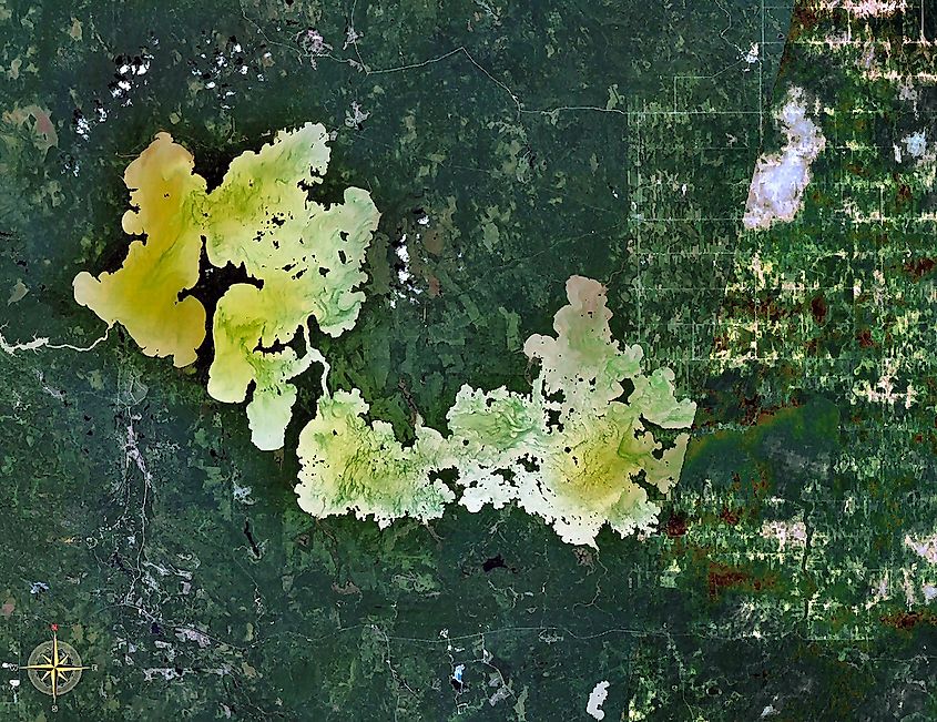 Lake Abitibi, Ontario and Quebec, Canada.