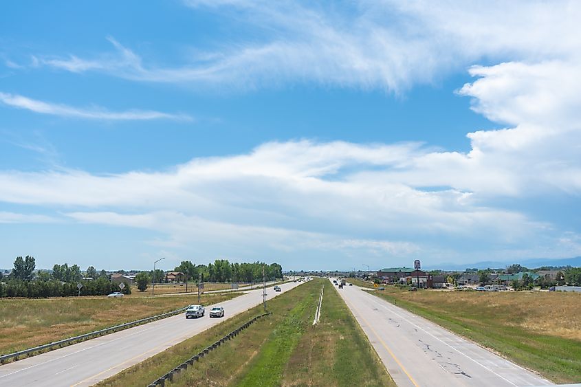 Street view in Wellington, Colorado.