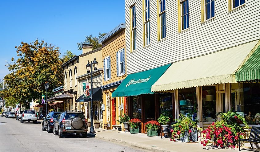 The main street of Midway, Kentucky.