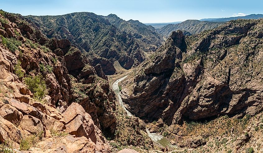 Panorama of Royal Gorge in Canon City, Colorado.