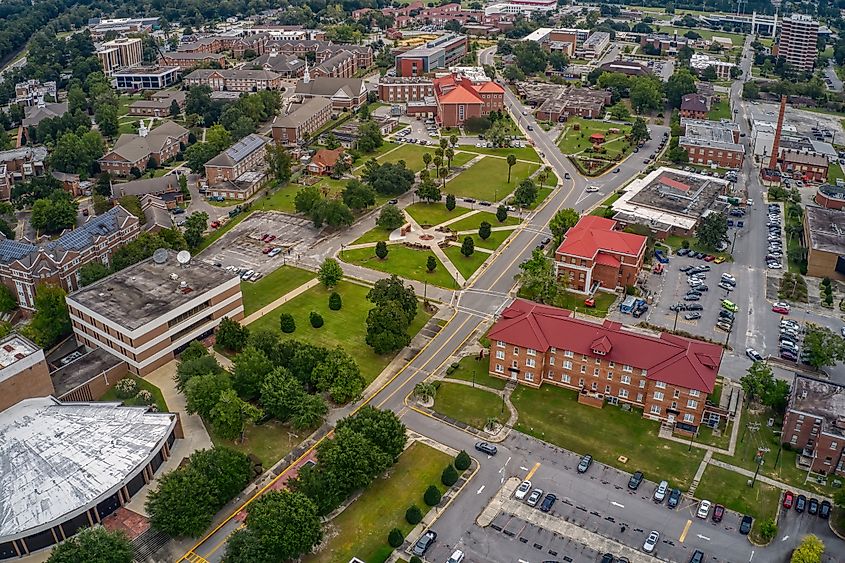 Aerial view of Orangeburg, South Carolina