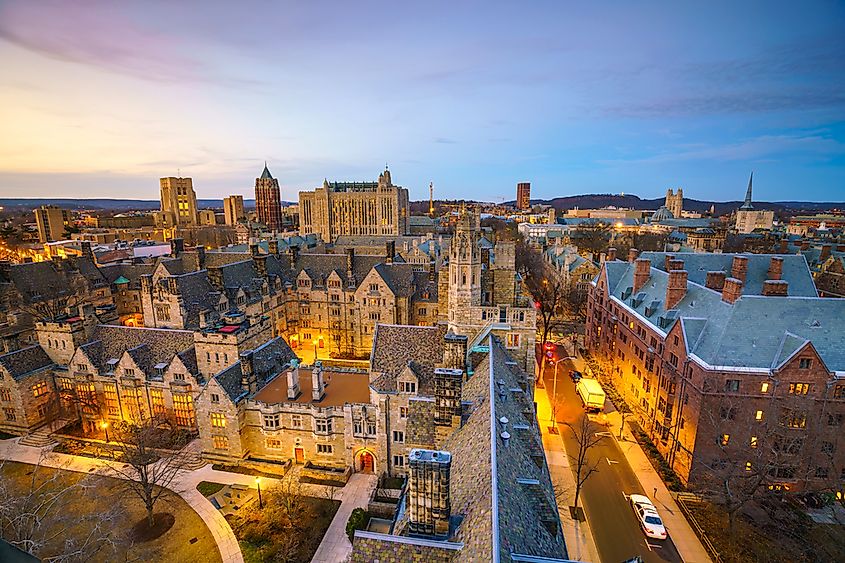 Aerial view of Yale University