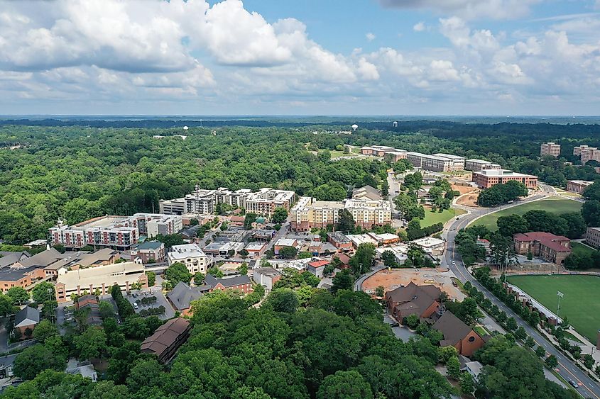 Aerial view of Clemson South Carolina