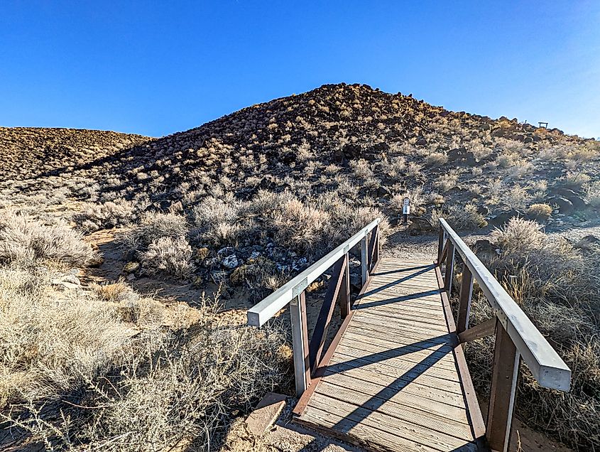 Trail leading to Petroglyph National Monument in New Mexico