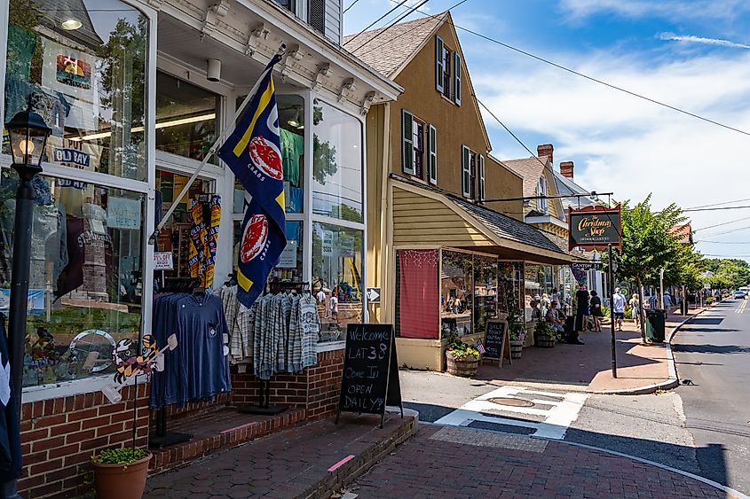 Shops in Saint Michaels, Maryland.