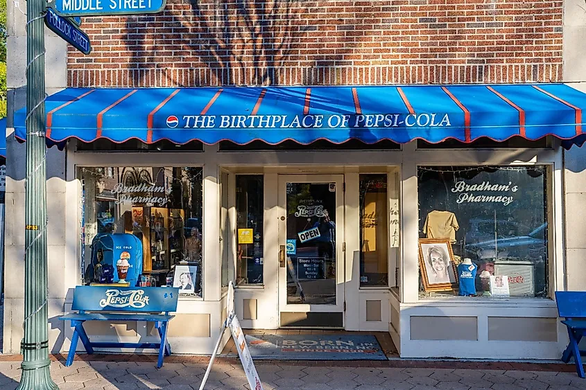 Bradham's Pharmacy is the Birthplace of Pepsi-Cola in New Bern, North Carolina