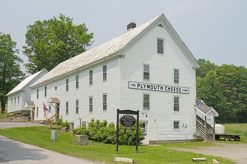 Plymouth Cheese Corporation at the President Calvin Coolidge State Historic Site. Editorial credit: Actium / Shutterstock.com