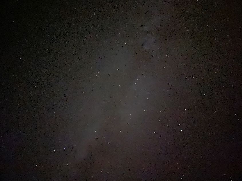 Looking straight up a starry sky