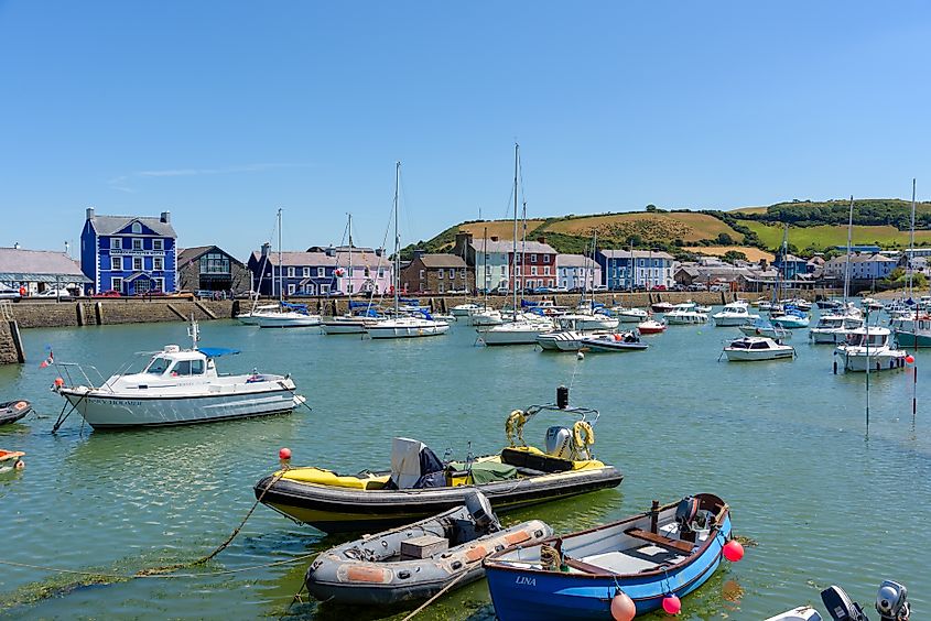 The beautiful harbor of Aberaeron, Wales