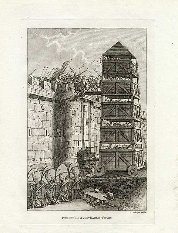 Medieval English siege tower.
