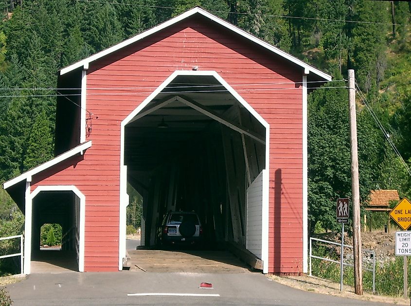 Office Covered Bridge in Westfir, Oregon.