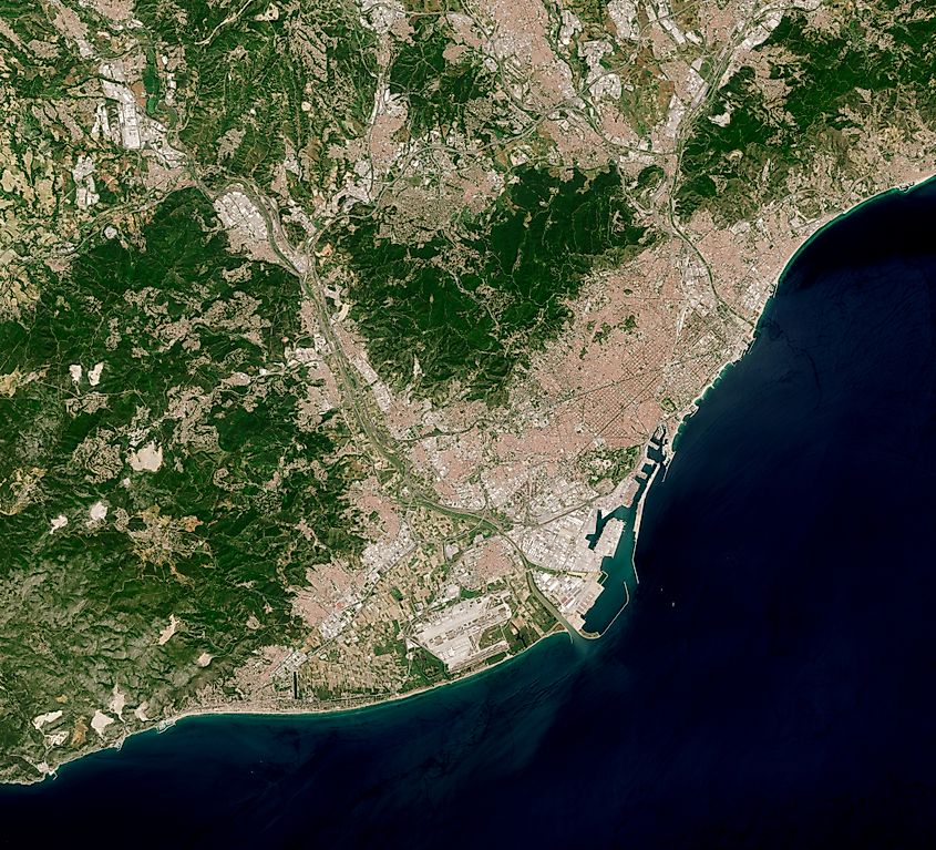 Satellite image of Spain by Sentinel-2B. Image Credit ESA via Wikimedia.