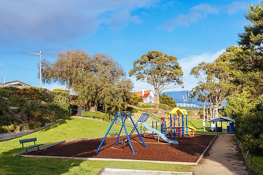 A playground in Swansea, Tasmania, Australia.
