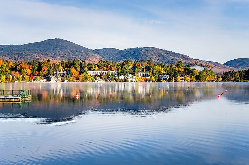 The picturesque town of Lake Placid, New York.