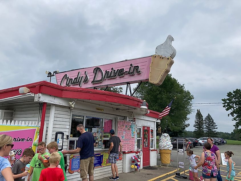 Cindy's Drive-In, a popular 1950s themed ice cream stand located in the town of Granby.