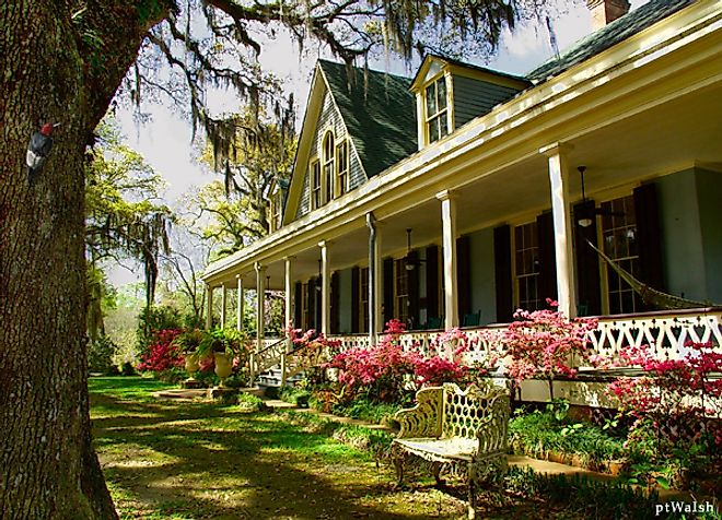 A historic plantation in Saint Francisville, Louisiana.