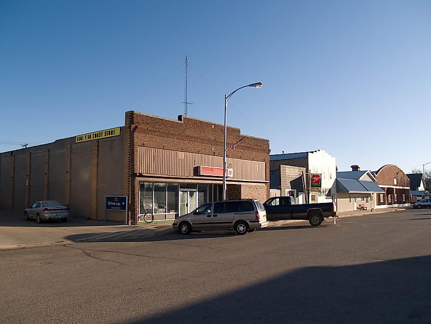 Street view of Cooperstown, North Dakota.