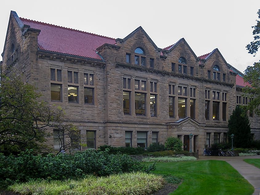 Campus and university buildings of a private liberal arts college in Oberlin, Ohio