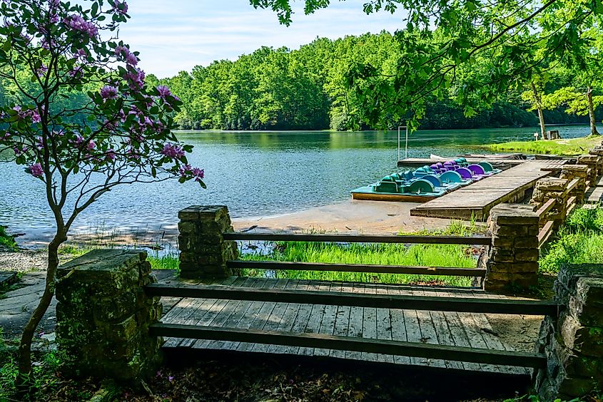 Boley Lake Marina in Babcock State Park, Fayette County, West Virginia