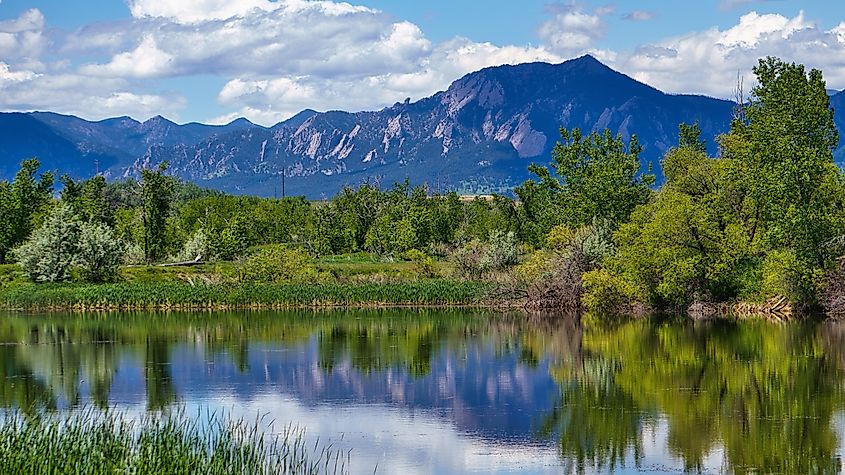 View of Walden Pond in Boulder, Colorado.