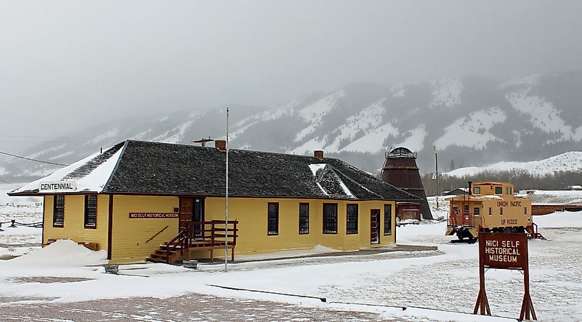 Union Pacific depot in Centennial, Wyoming.