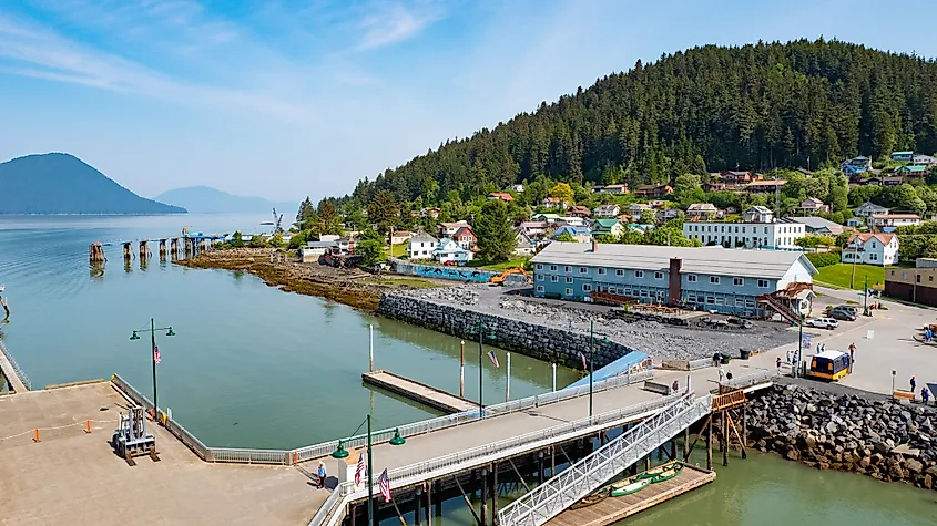 The landscape of Wrangell, Alaska.