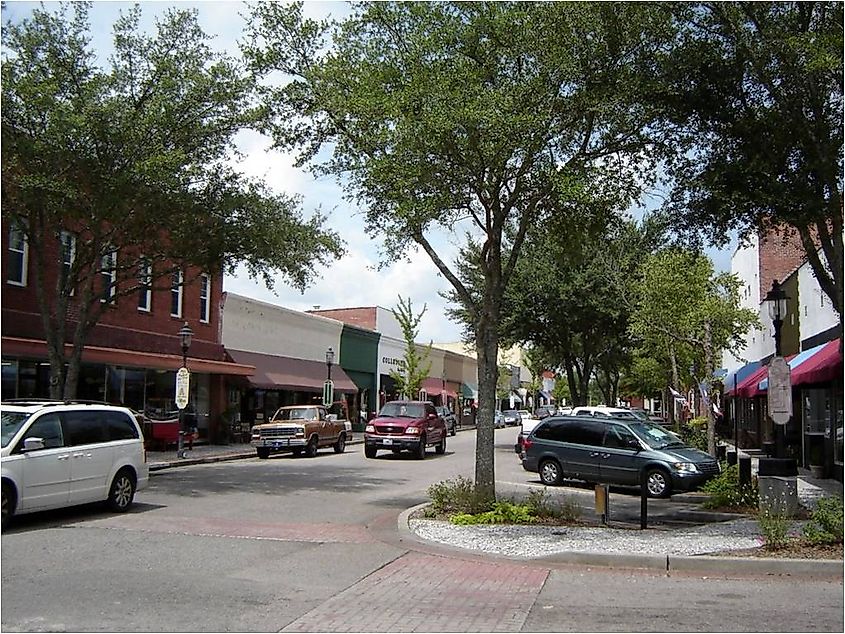 East Washington Street in downtown Walterboro, South Carolina