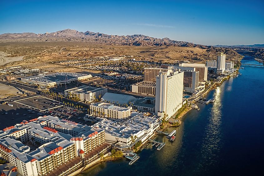 Aerial View of Laughlin, Nevada on the Colorado River