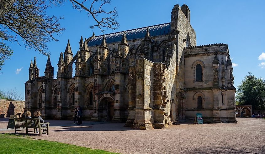 Rosslyn Chapel in Roslin, Scotland