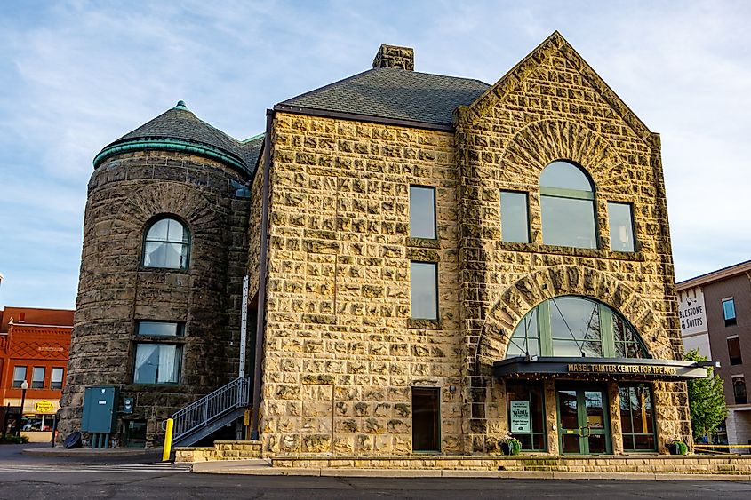 The historic Mabel Tainter Memorial Building in Menomonie, Wisconsin