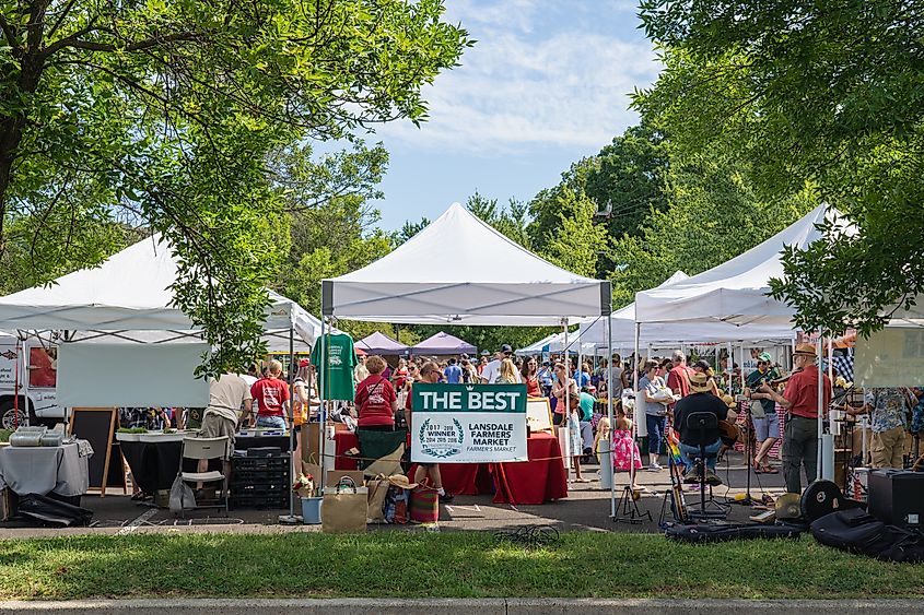 Farmers Market in Lansdale, Pennsylvania.