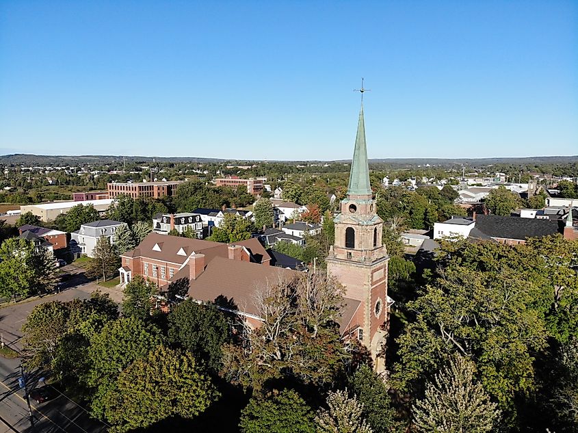 Truro, Nova Scotia in Summer (First United Church, built 1914).