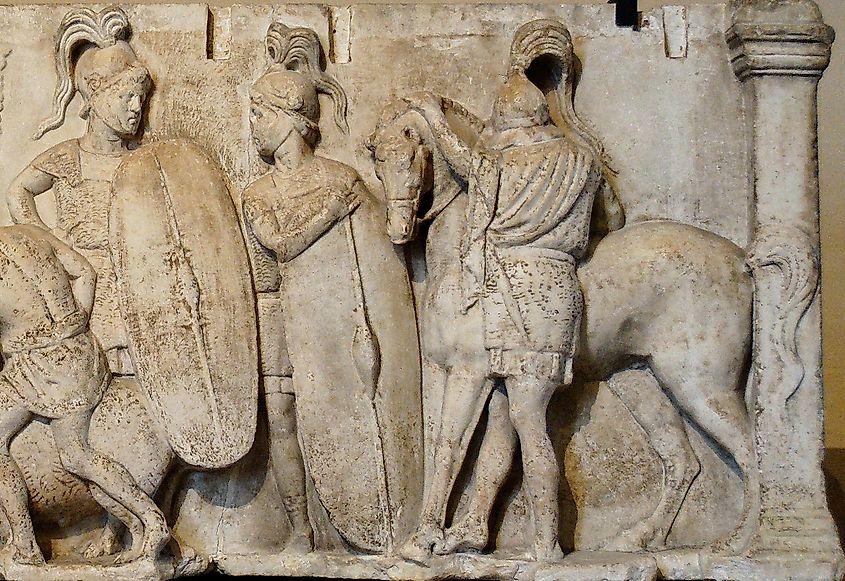 Sculpture of Roman military from the Altar of Domitius Ahenobarbus