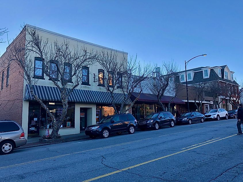 Main Street in Brevard, North Carolina.