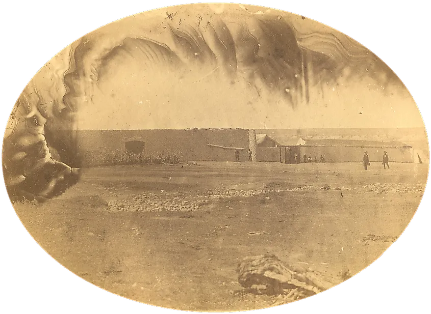 Fort Bridger, 1858. By Samuel C. Mills, photographer with the Simpson expedition.