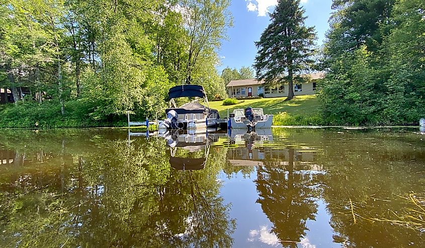 Norman Lake in Hayward, Wisconsin, in July