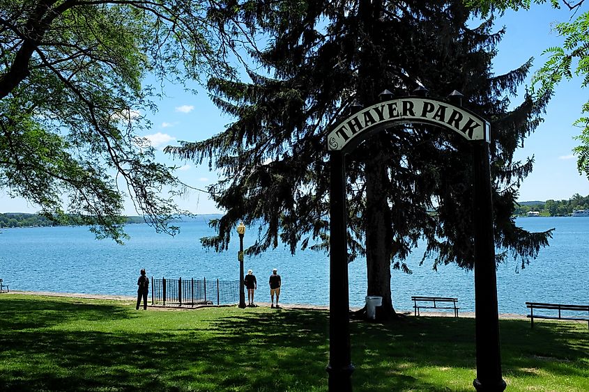Thayer Park on Skaneateles Lake in Onondaga County, New York.