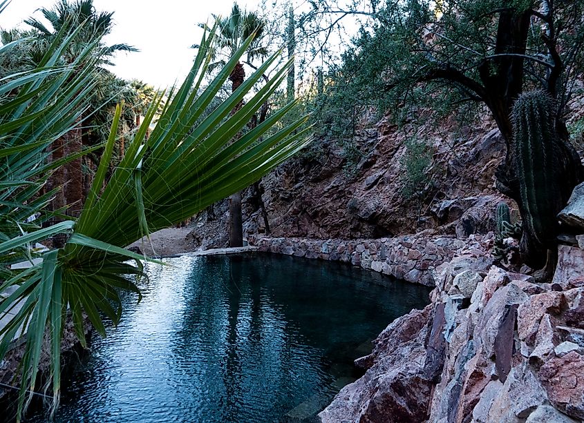 View of Castle Hot Springs in Arizona.