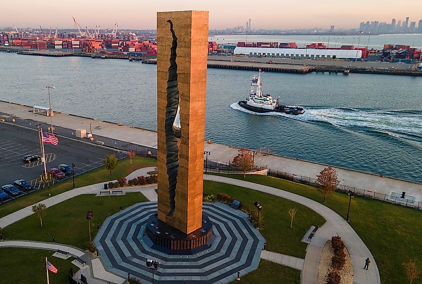 Tear Drop Memorial in Bayonne, New Jersey.